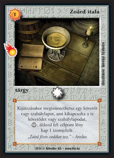 Kiadás: Mágusok Alkonya
Gyakoriság: ritka